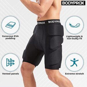 NEW BODYPROX PROTECTIVE 3D PADDED SPORTS SHORTS